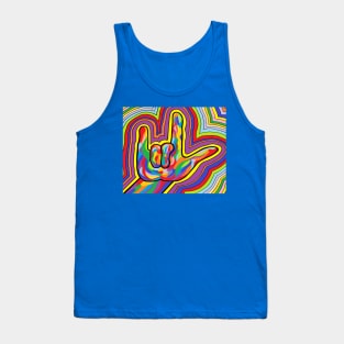 ASL Radiating I Love You Tank Top